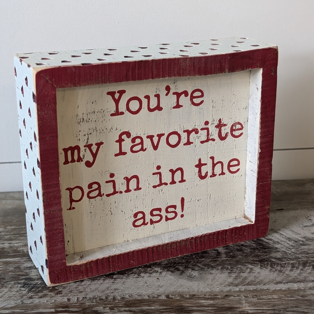 Primitives By Kathy Valentine's Wooden Decor 5" x 6"  NEW ❤️